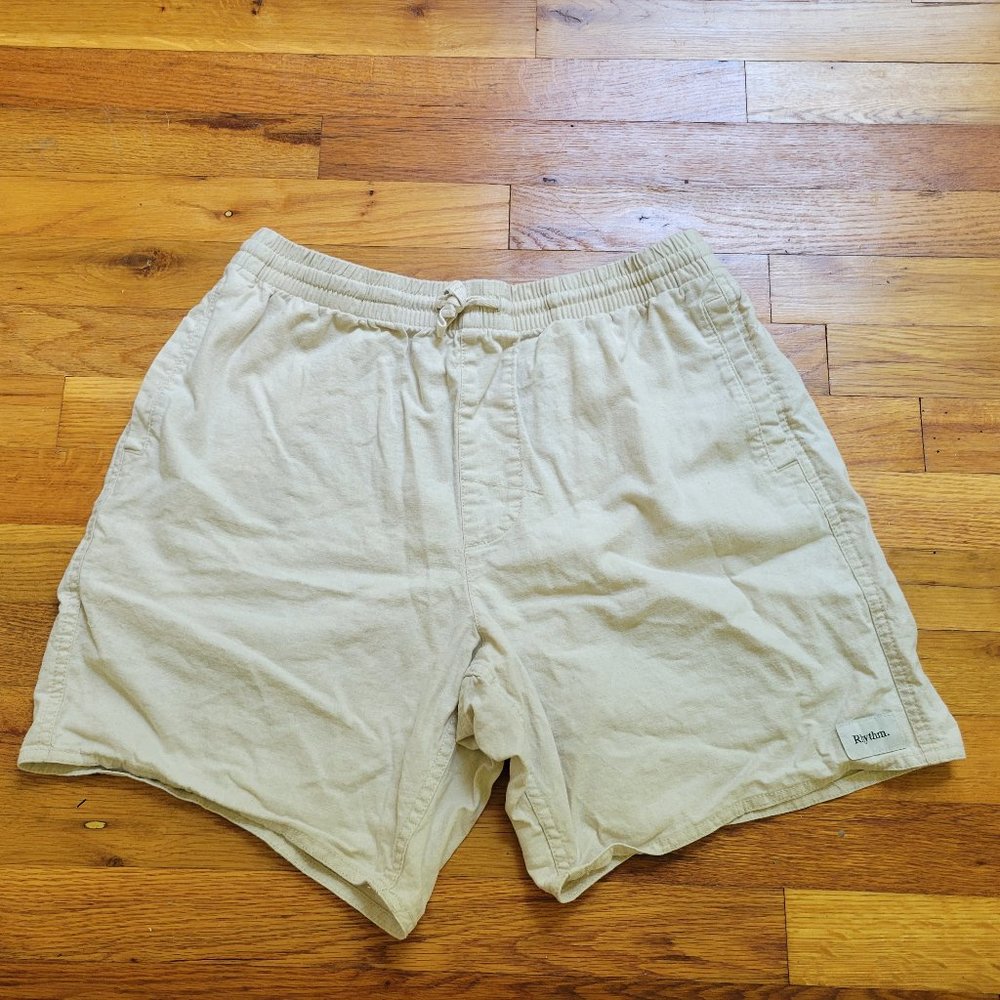 Rhythym. Men's Hemp Shorts Natural, Size 34